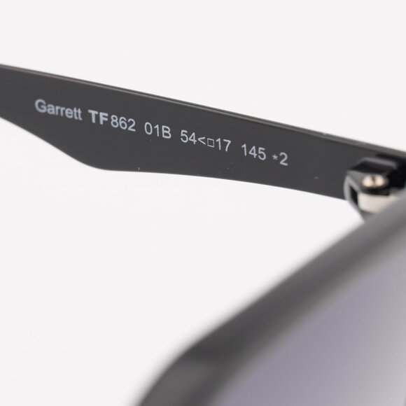 Tom Ford Garrett FT0862 01B Sunglasses Black Square Frame, Smoke Lenses - Picture 6 of 10